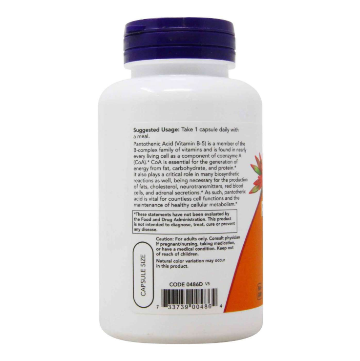 Pantothenic Acid 500mg - 100caps - 3