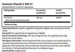 Vitamin E 400IU(180mg) 