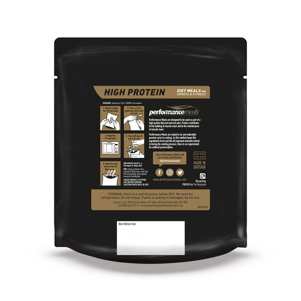 Performance Meals - Mexican style beef Chili 45g protein - 2