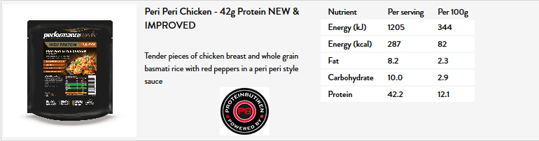 Performance Meals - Peri Peri Chicken - 41g protein - 3