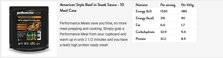 Performance Meals X 10 - 4