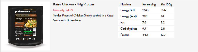 Performance Meals X 10 - 18