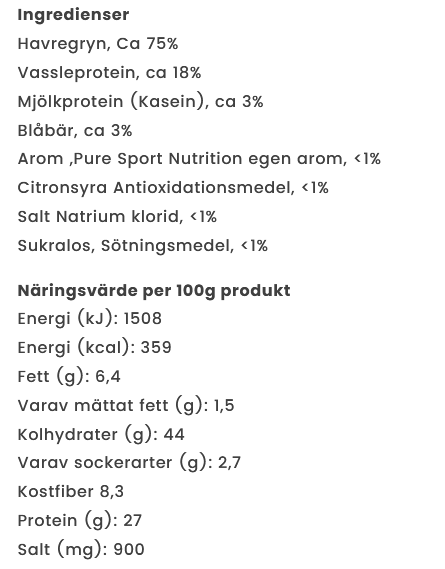 Pure Proteingröt 1kg - 2