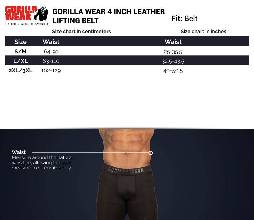 4 Inch Powerlifting Belt - Black - 3