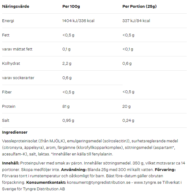 Clear Whey- Päron - 2