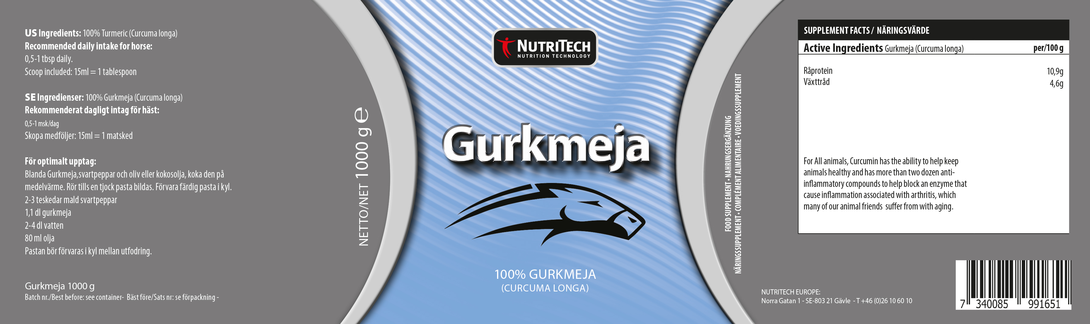 Gurkmeja 1kg hos 