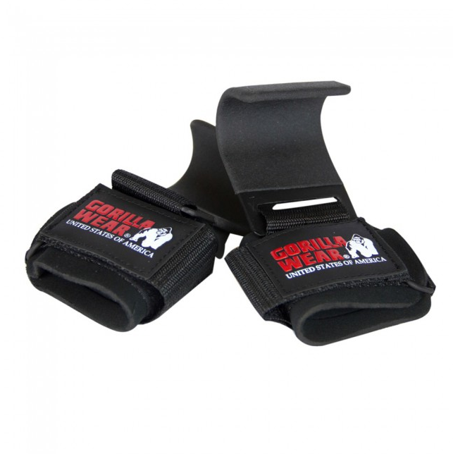 Weight Lifting Hooks, black - 2