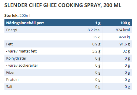 Slender Chef Ghee Cooking Spray - 2