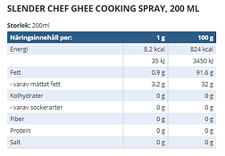 Slender Chef Ghee Cooking Spray
