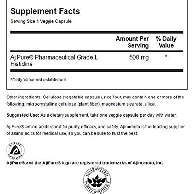 L-Histidine  500mg - 60 Caps - 2