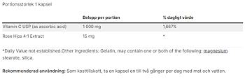 Vitamin C med Nypon- 30 caps