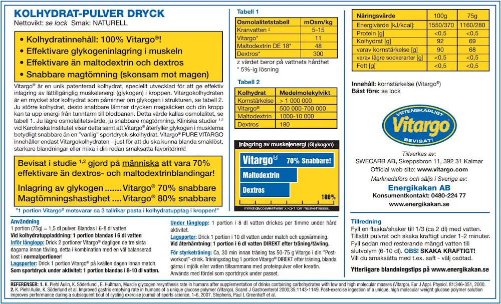 Vitargo Pure - Naturell - 2