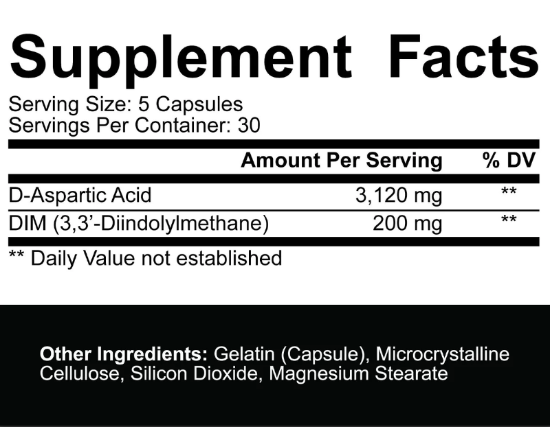 Core D-Aspartic Acid - 150 caps - 2