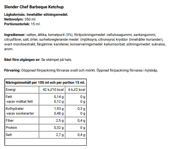 Slender Chef såser - 14