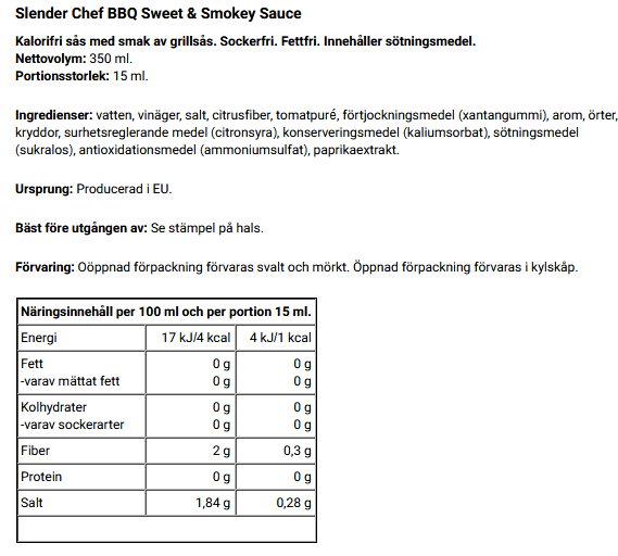 Slender Chef såser - 6