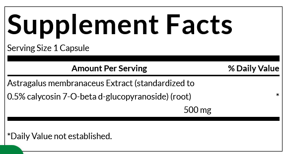 Astragalus - Standardized 500mg - 120caps - 2