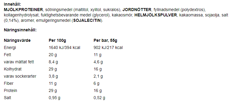 Barebells Protein Bar - 55g st - 12