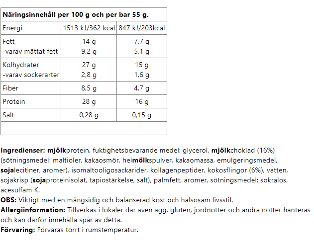 Barebells Protein Bar - 55g st - 18