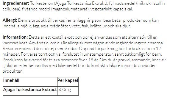 T-Turkesterone 500mg - 60 caps - 2