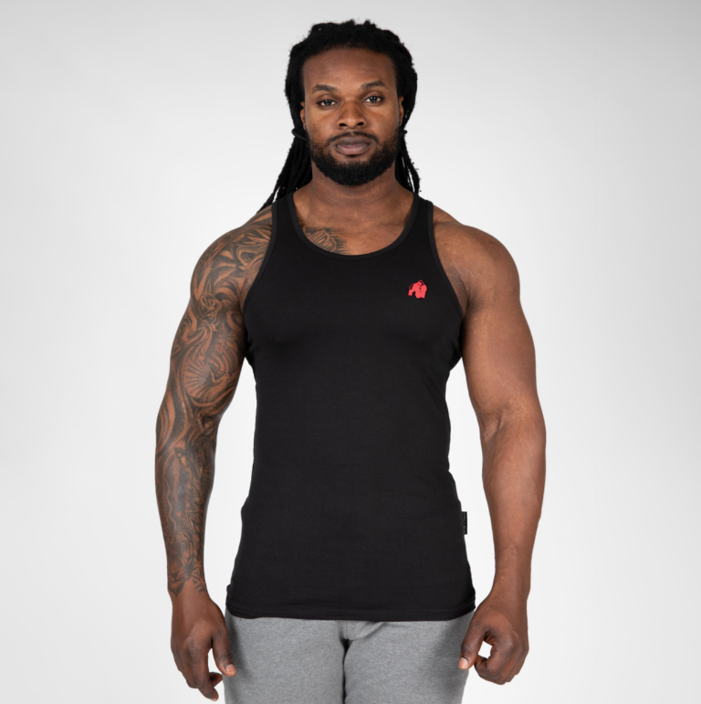 Adam Stretch Tank Top, Black