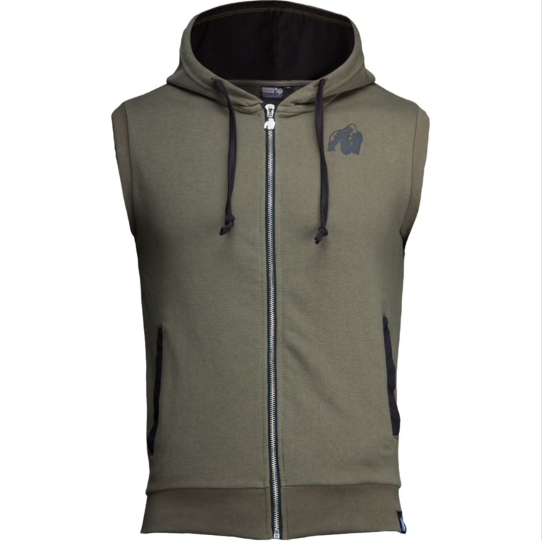 Springfield S/L Zipped Hoodie, Army Green