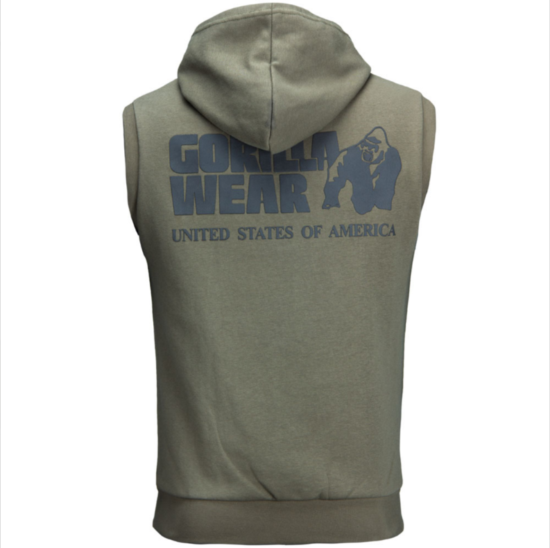 Springfield S/L Zipped Hoodie, Army Green - 2