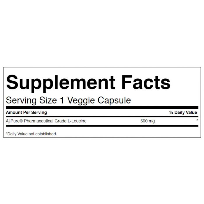 L-Leucine - 500mg - 60 VCaps - Swanson - 2