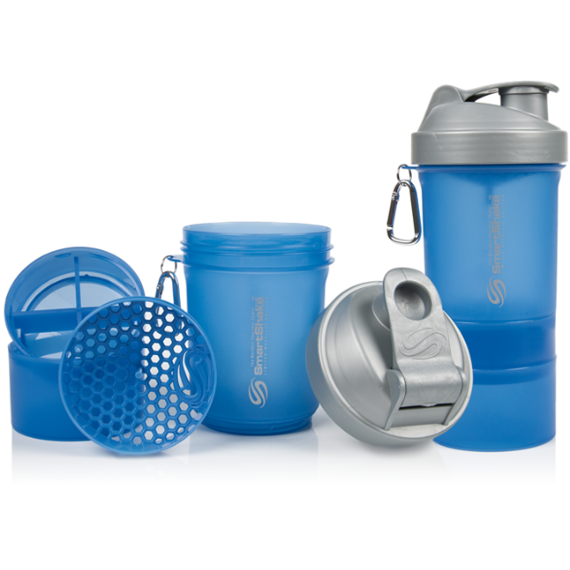 Smartshake 600ml - Blue & Silver