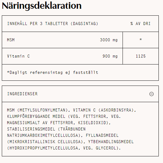 MSM 1000mg + Vit C 120tab - 2