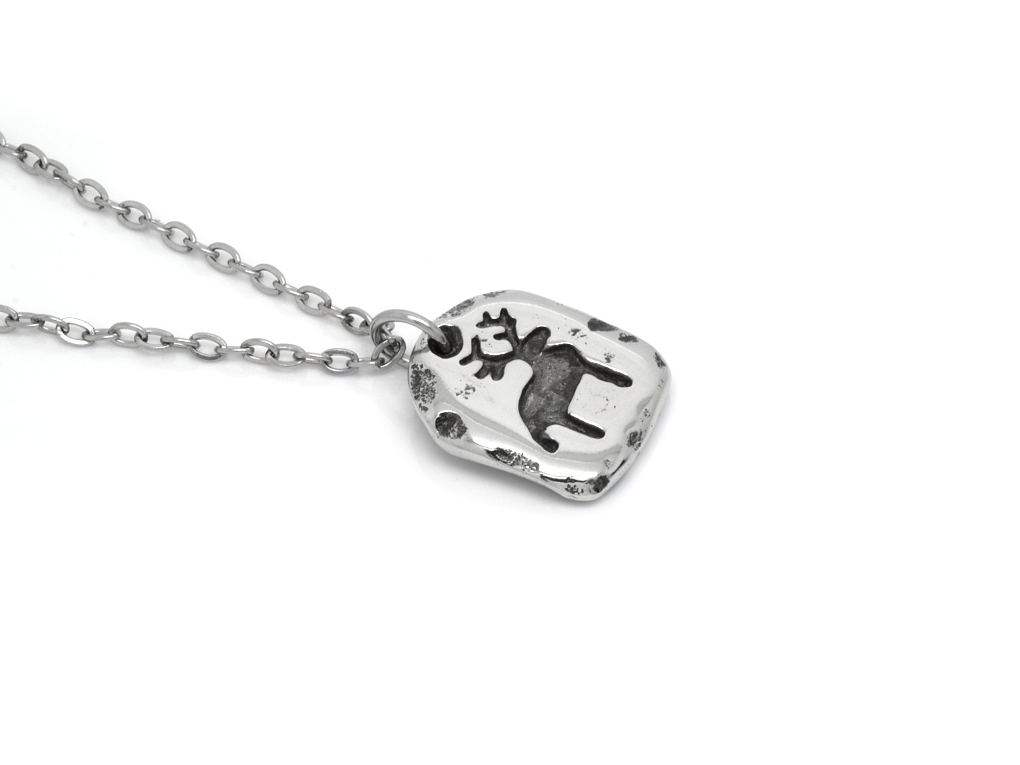 Hjort Hällristning Halsband, Grottmålning Smycke i Tenn - 3