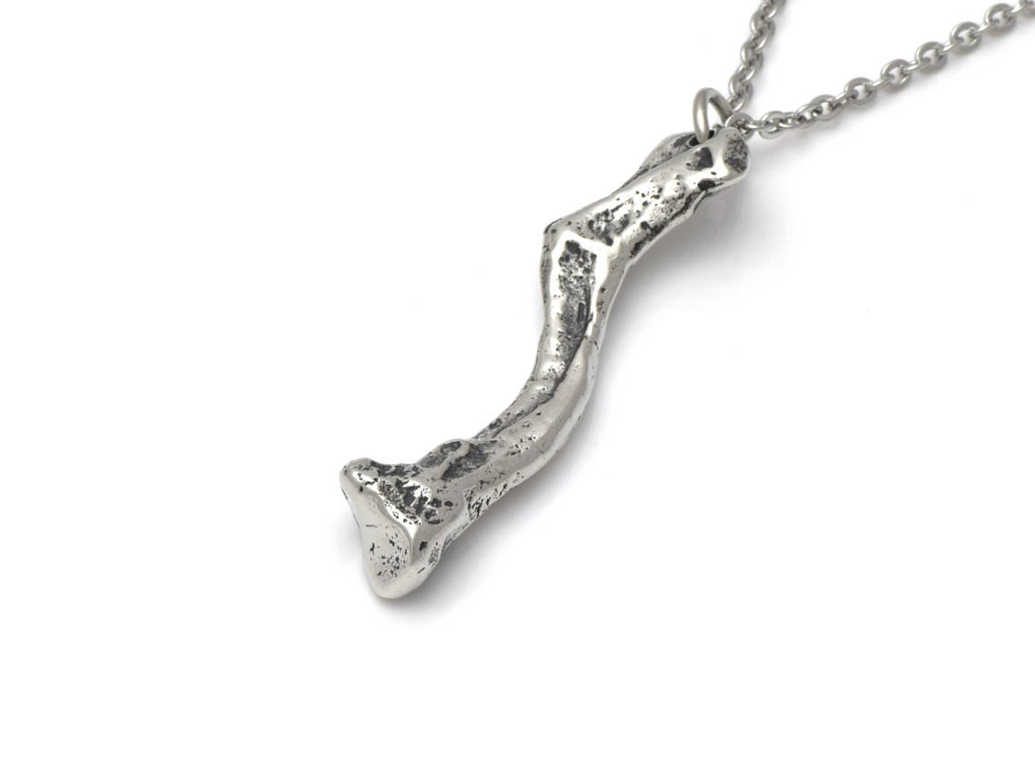 Nyckelben Halsband, Skelett Smycke i Tenn - 4