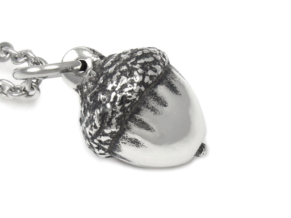 Litet Ekollon Halsband, Natur Smycke i Tenn
