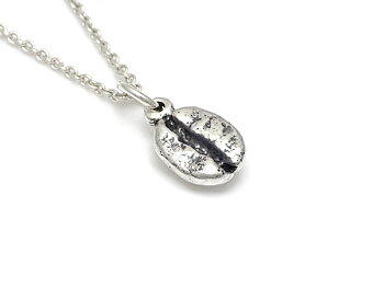 Kaffeböna Halsband, Natur Smycke i Silver