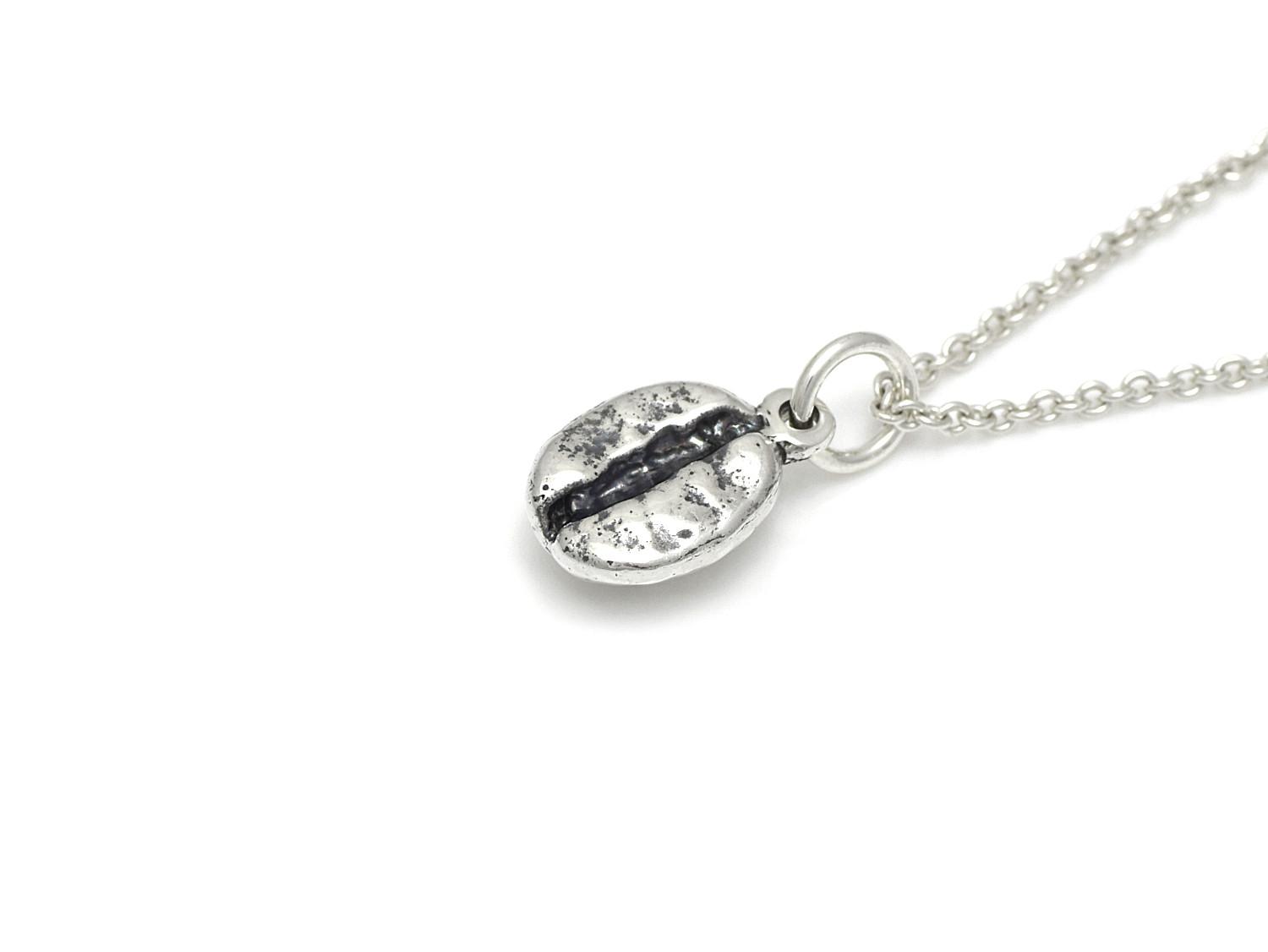 Kaffeböna Halsband, Natur Smycke i Silver - 2