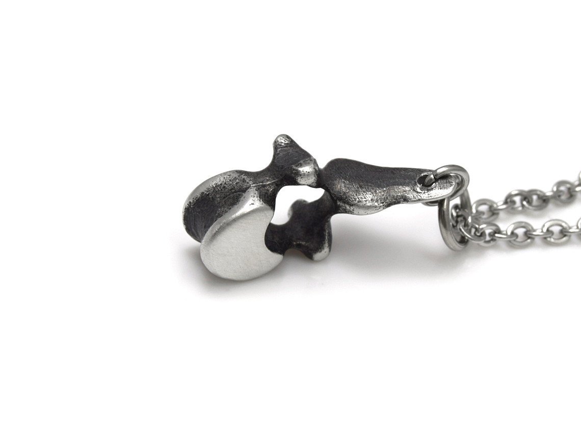 Liten Ryggkota Halsband, Anatomi Smycke i Tenn - 3