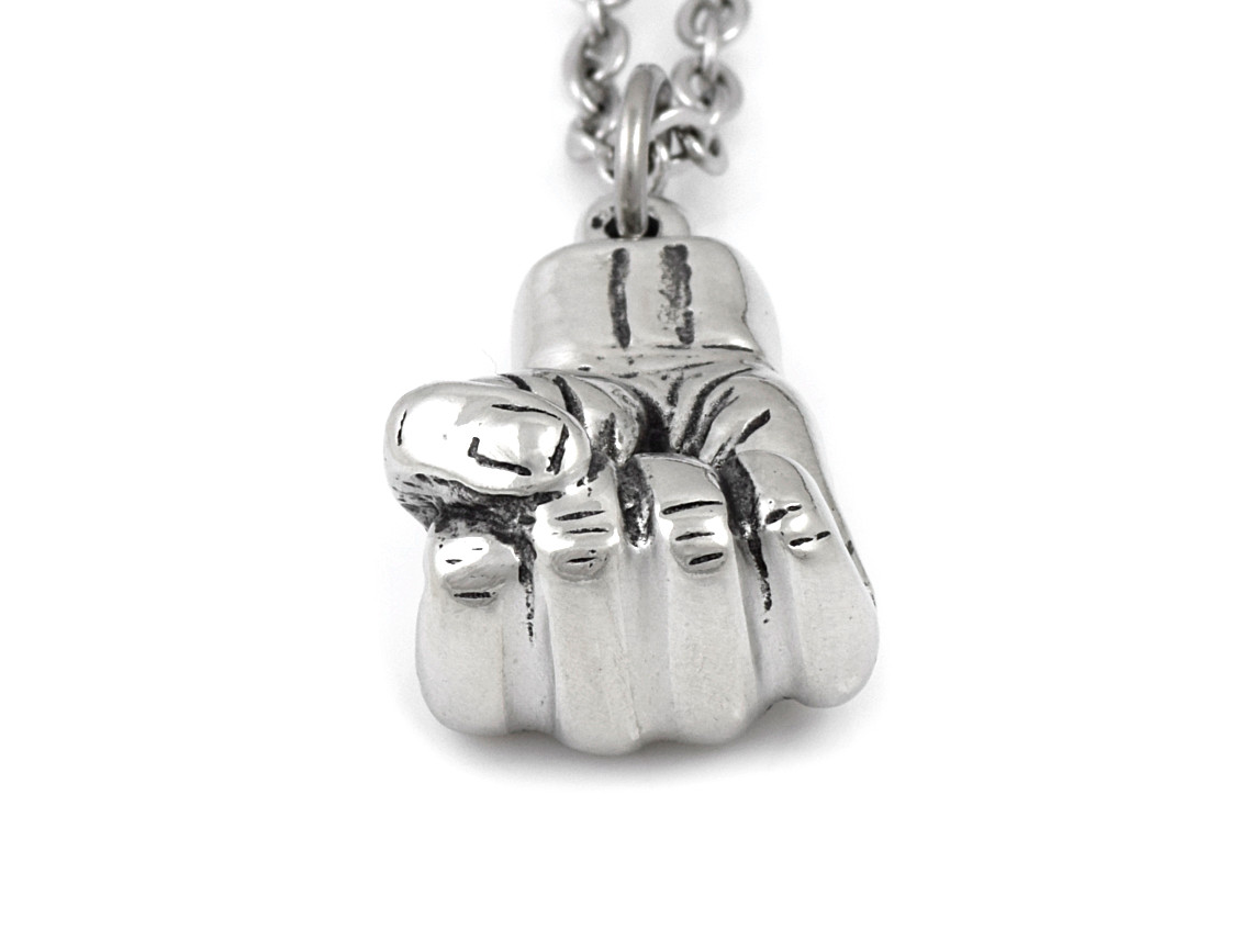 Knytnäve Halsband, Anatomiskt Smycke i Tenn - 3