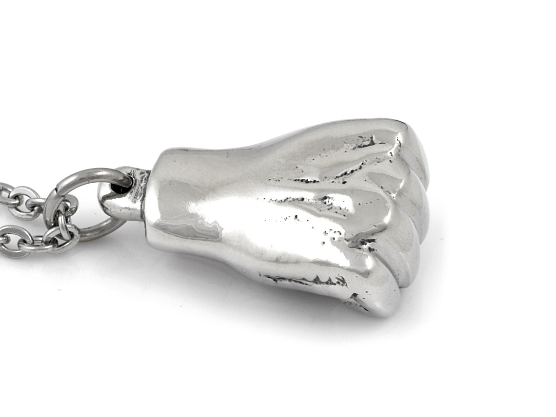 Knytnäve Halsband, Anatomiskt Smycke i Tenn - 2