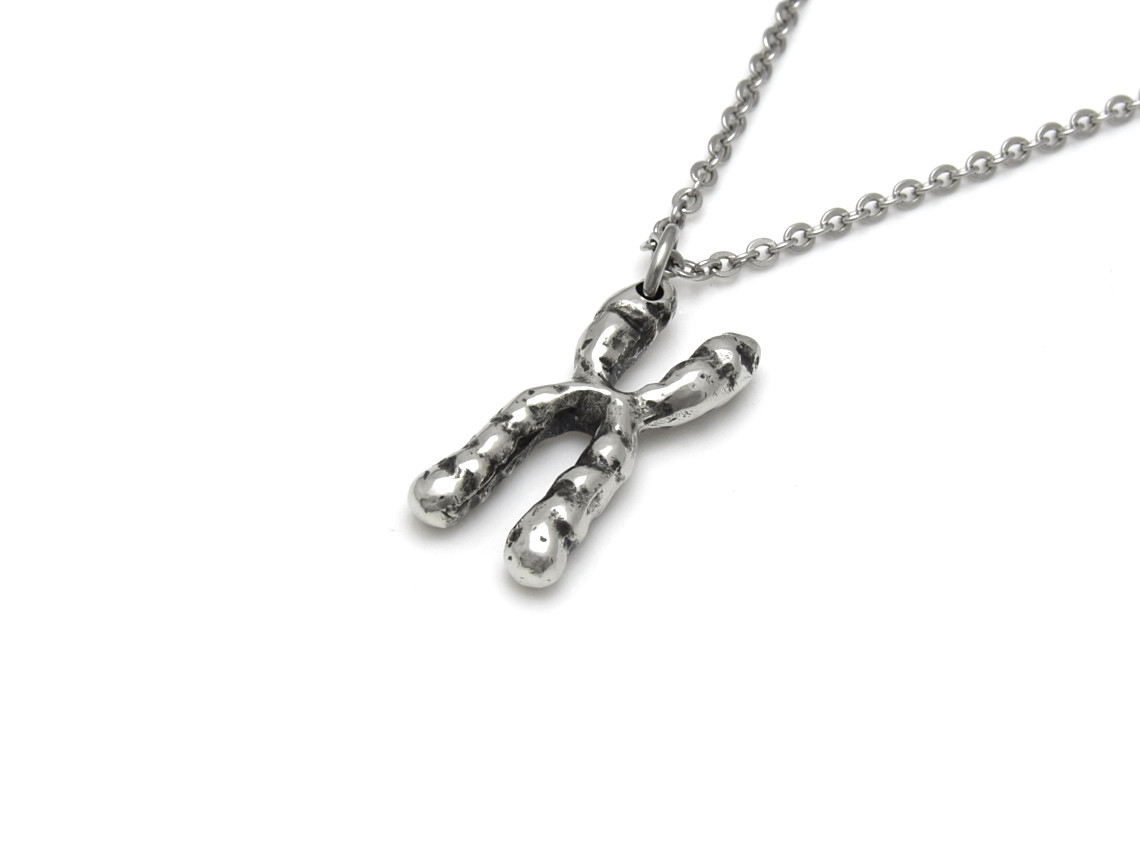 X-Kromosom Halsband, DNA Biologi Smycke i Tenn - 5