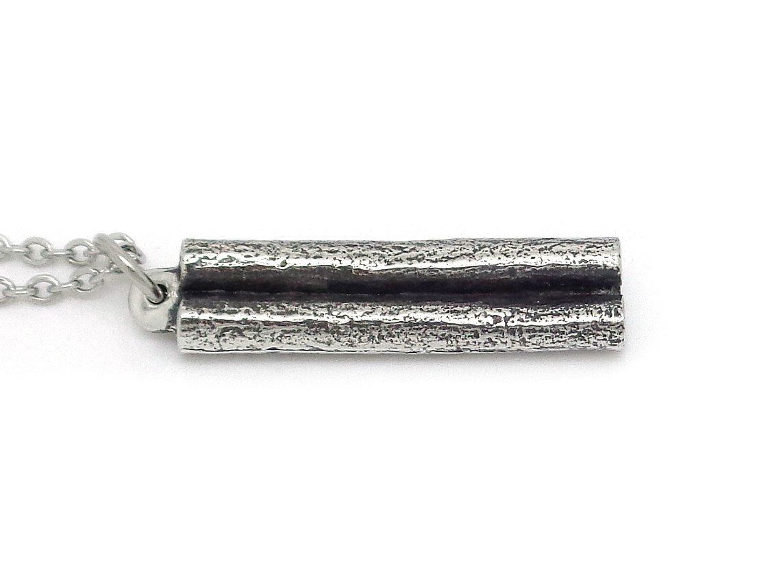 Kanelstång Halsband, Kanel Smycke i Tenn - 3