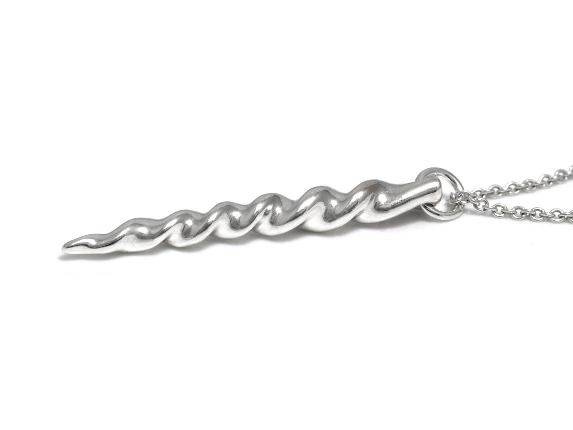 Enhörningshorn Halsband, Fantasy Smycke i Silver - 2