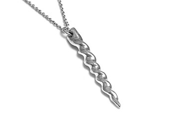 Enhörningshorn Halsband, Fantasy Smycke i Silver