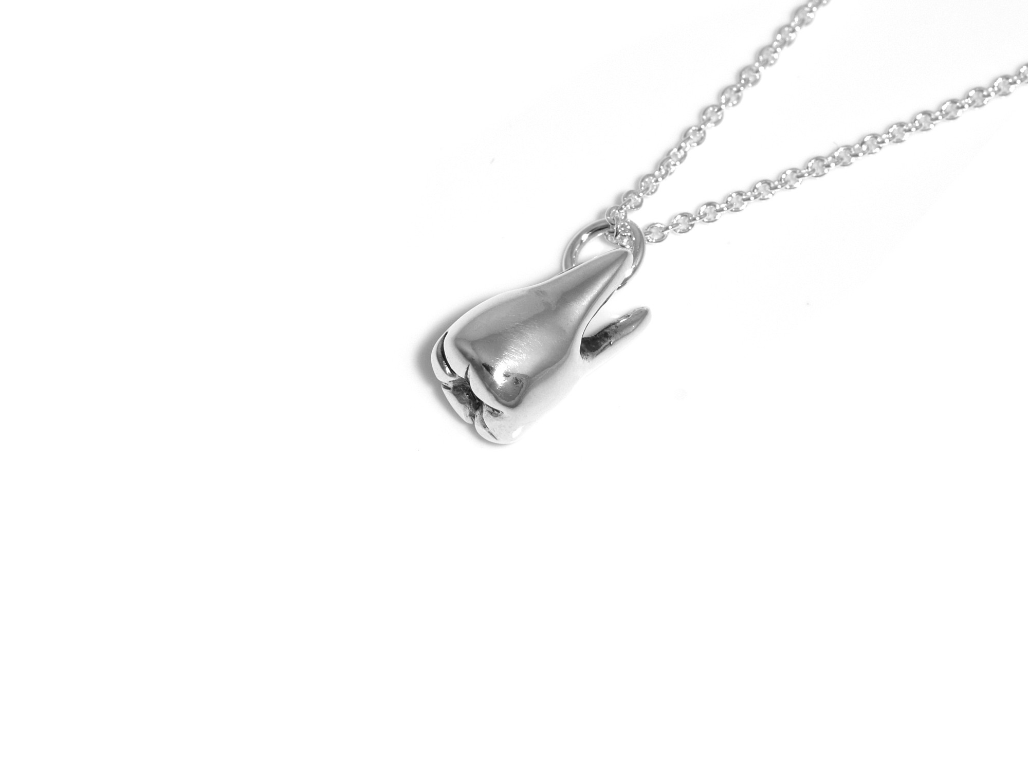 Molar Kindtand Halsband, Tandläkare Smycke i Silver - 2