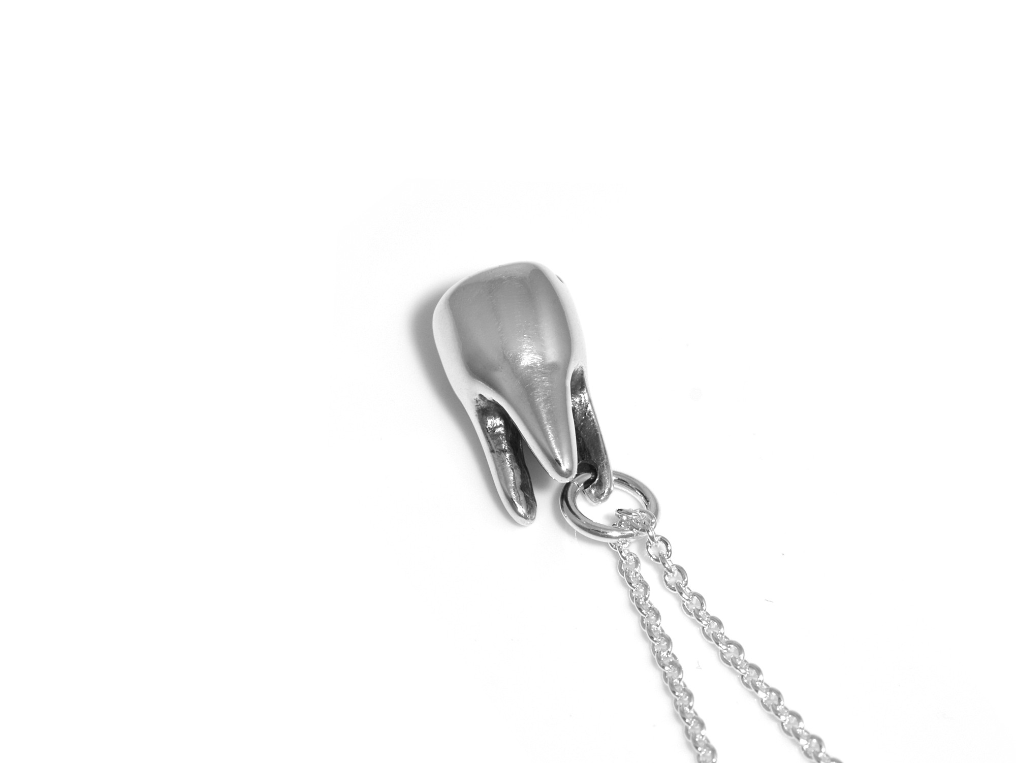 Molar Kindtand Halsband, Tandläkare Smycke i Silver - 3