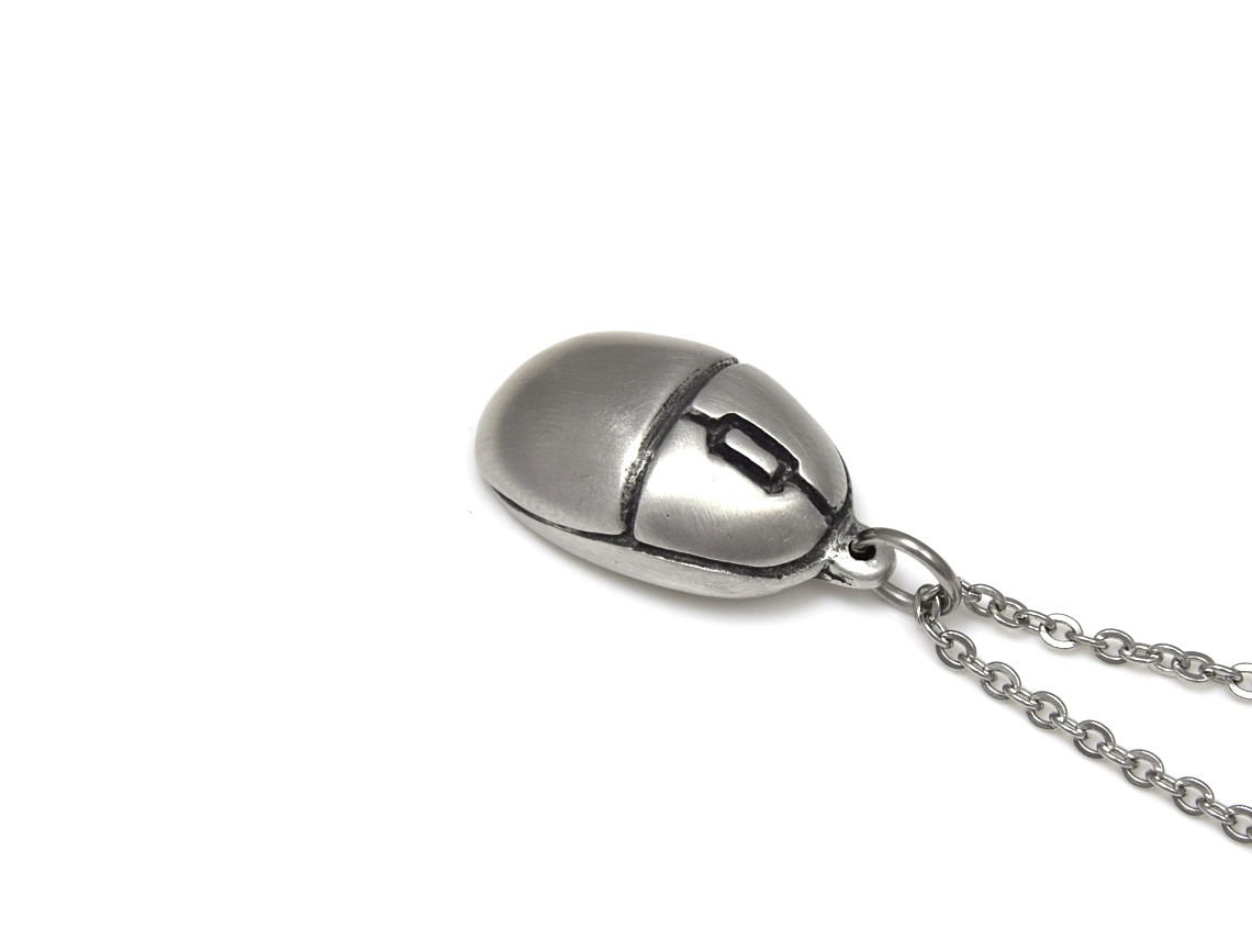 Datormus Halsband, Dator Smycke i Tenn - 3