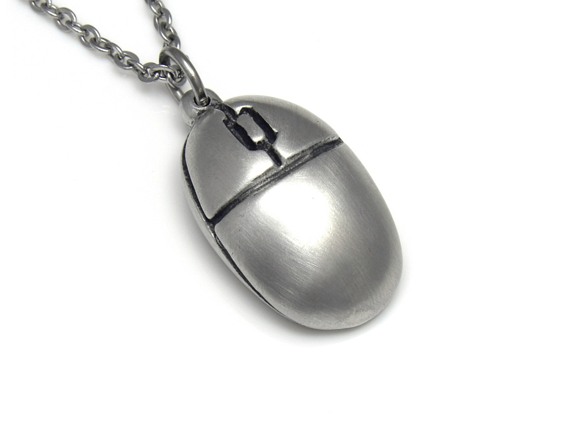 Datormus Halsband, Dator Smycke i Tenn