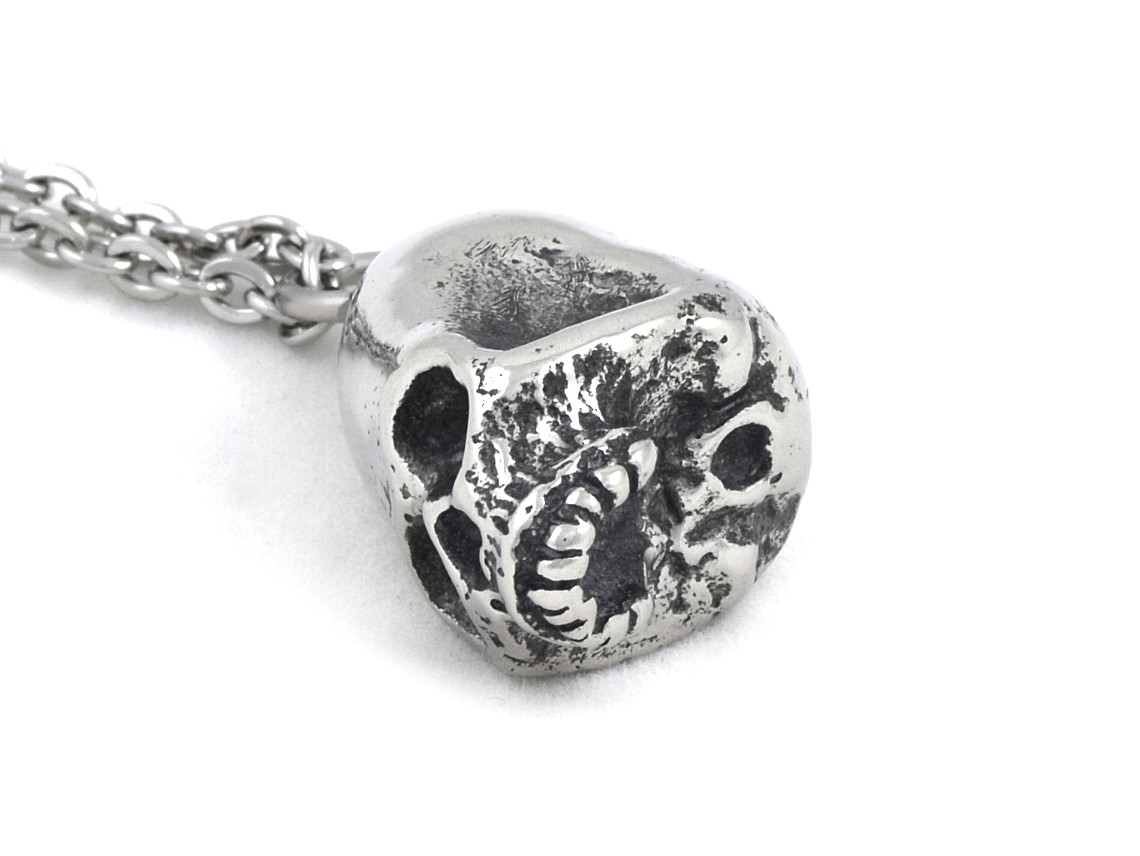 Deformerad Döskalle Halsband, Inka Smycke i Tenn - 4
