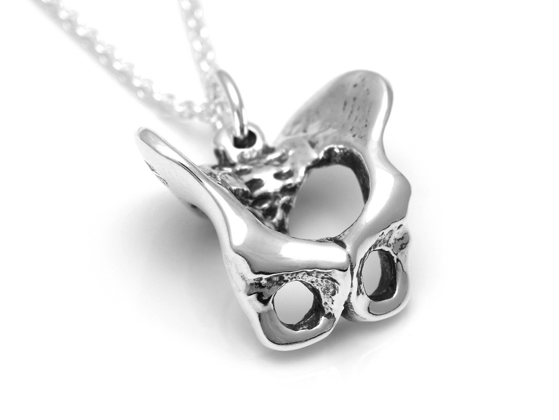 Bäcken Halsband, Anatomiskt Smycke i Silver