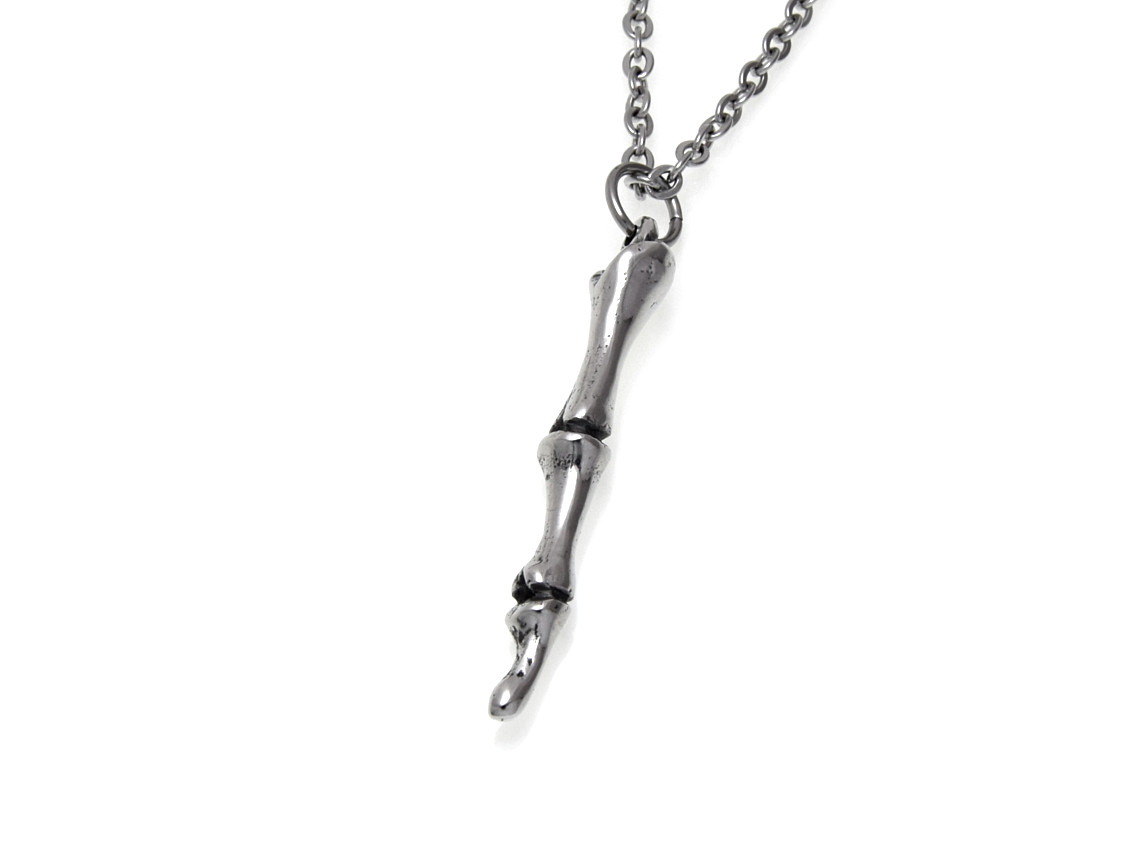 Fingerben Halsband, Anatomiskt Smycke i Tenn - 3