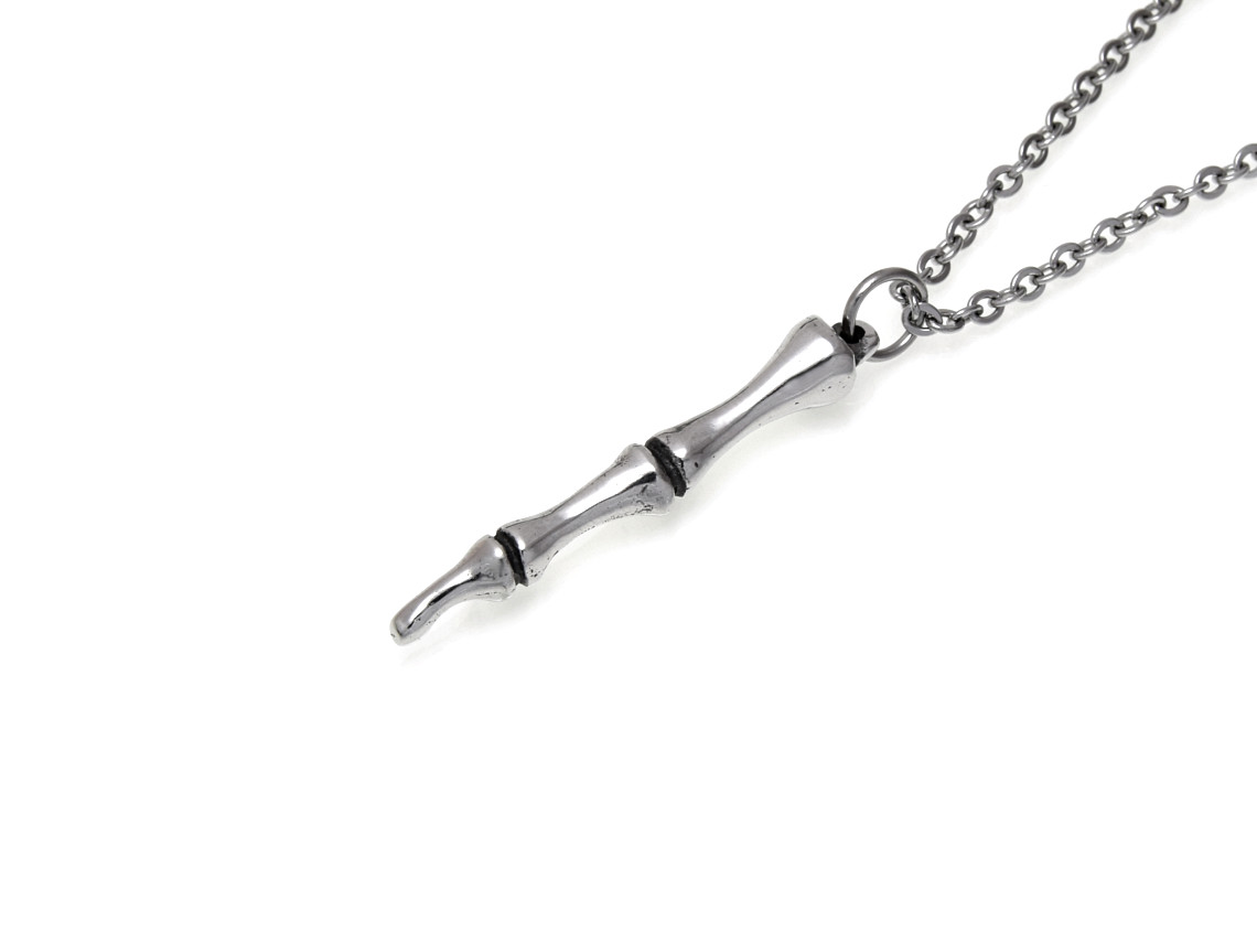Fingerben Halsband, Anatomiskt Smycke i Tenn - 4