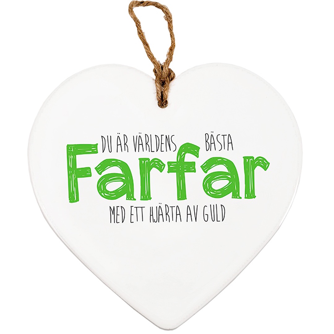 Hjärta i keramik - Farfar